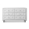 Baxton Studio Luminescence White Faux Leather Upholstered Dresser 109-5420 - alternate 4